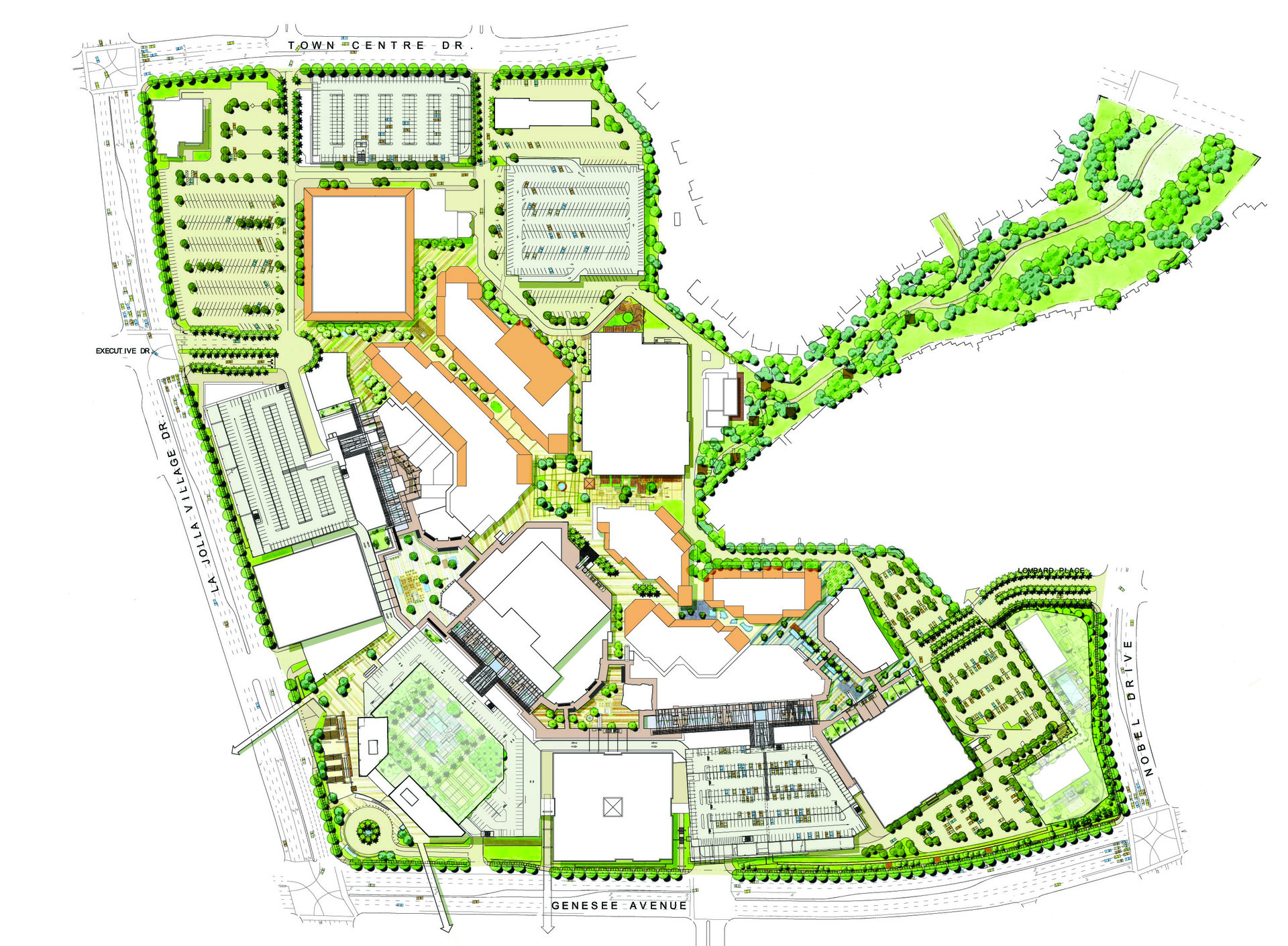 Westfield UTC La Jolla California TOLO Architecture   176 D Illustrative Graphic With Titleblock 7 11 07 001 